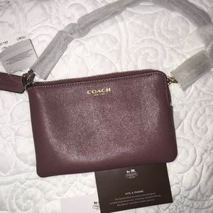 COACH leather wristlet - NWT